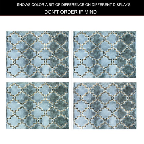 Artistic 3D ceiling tile Embossed wall panels for Saloon PLB28 Bluish gold 10pcs - Picture 7 of 18
