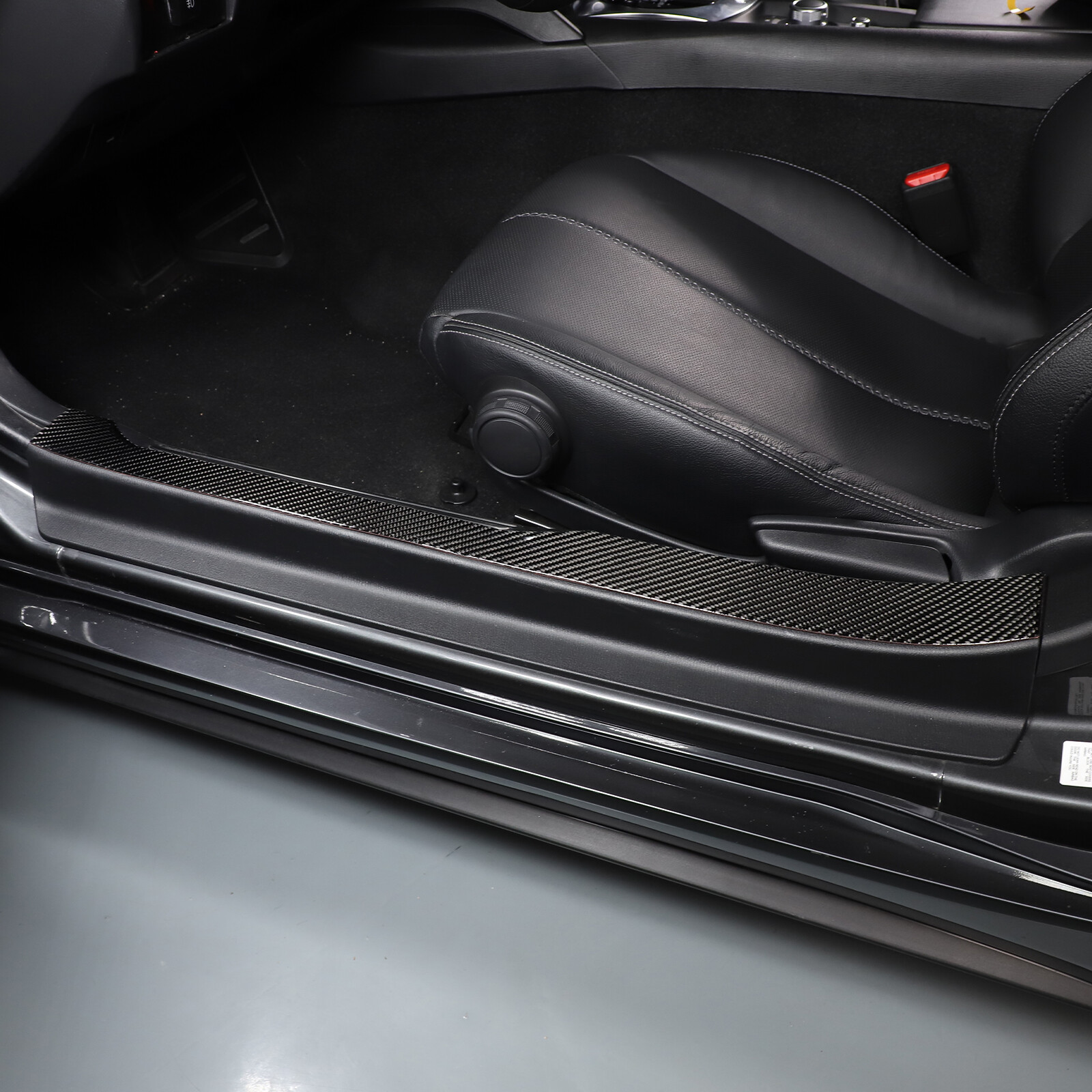 Soft Carbon Fiber Door Sill Protector Trim Sticker For Mazda MX-5 Miata 16+ US