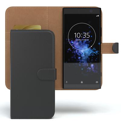 Tasche für Sony Xperia XA2 Plus Handytasche Schutzhülle Hülle Klapp Case Schwarz