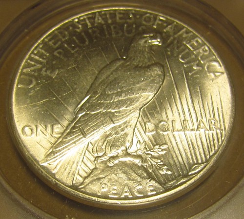 1928 P Peace Silver Dollar PCGS AU58 Almost Uncirculated Key Date "Blast White" - Picture 5 of 5