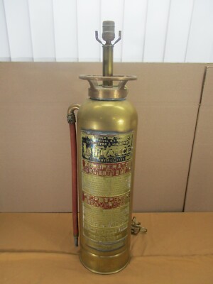 Vintage American LaFrance Fire Engine Copper Fire Extinguisher
