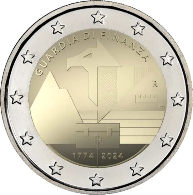 Italie 2024 2 € Euros Commémoratifs Guardia Di Finanza