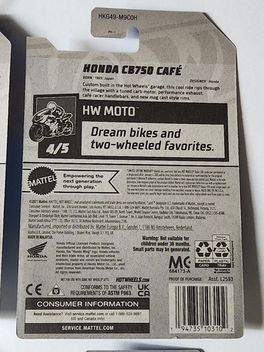 4 2022 Hot Wheels Motorcycles Honda CB750 Super Cub Ducati DesertX BMW R Nine T - Picture 7 of 10