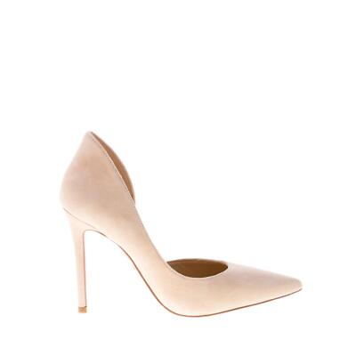 MICHAEL KORS women shoes Keke Dorsay Pump beige suede point toe heel 10  UK