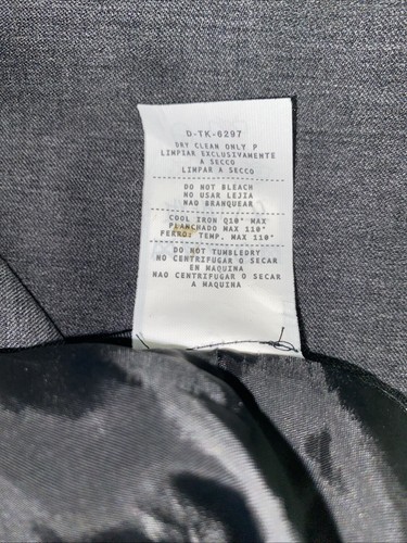 Pantalones Ermenegildo Zegna 100% Lana Lana Hombres 38" Frente Plano Carbón Italia - Imagen 5 de 14