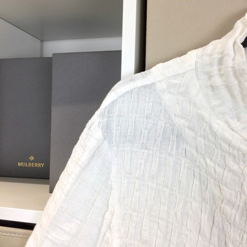 Grizas Linen Jacket Blazer Medium White Oversized Textured Top Pockets Lagenlook - Picture 2 of 18