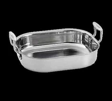 TableCraft CW2030 Stainless Steel 3.5 qt. Roasting Pan w/ Brushed Finish