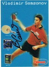Vladimir Samsonov (Tenis stołowy Białoruś, 3 x mistrz Europy), sign. AK