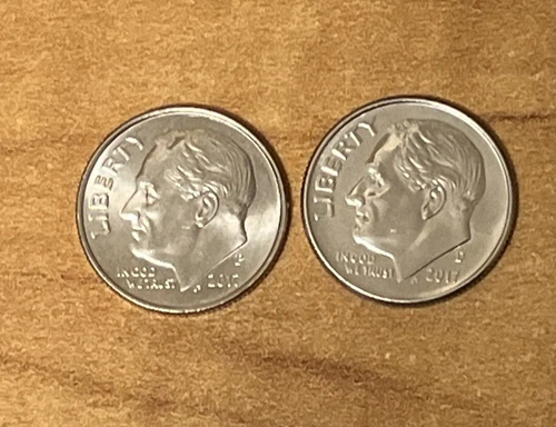 2017 P & D Roosevelt Dimes UNC.