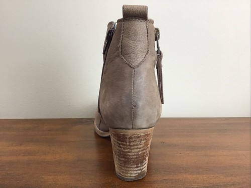 Dune London Suede Women's Zip Ankle Heel Boots Tan Beige Brown Size 38 Sz 7.5-8 - 第 9/14 張圖片