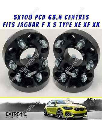 passend für Jaguar X S Type XE XF XJ XK 15mm 20mm Alufelgen Spurverbreiterung zentrisch 5x108 63,4