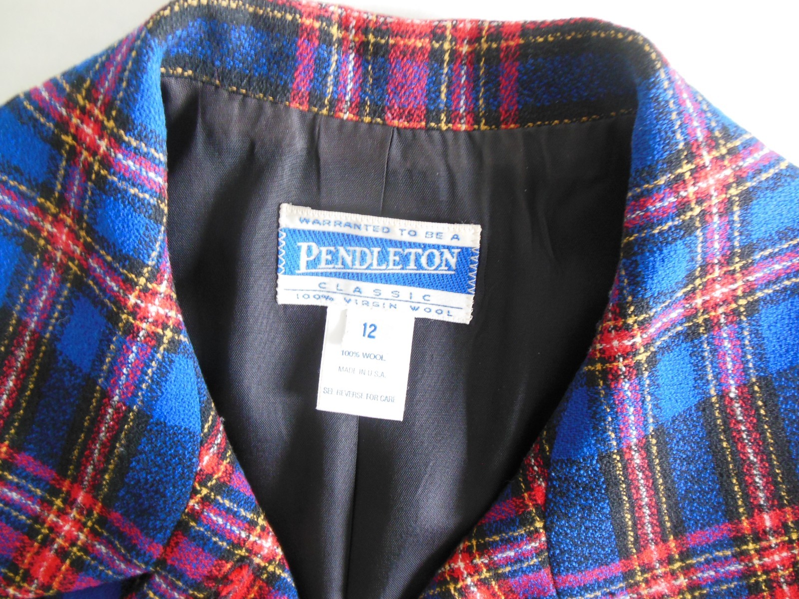 Pendleton Virgin Wool Blazer Jacket size 12 Tarta… - image 5