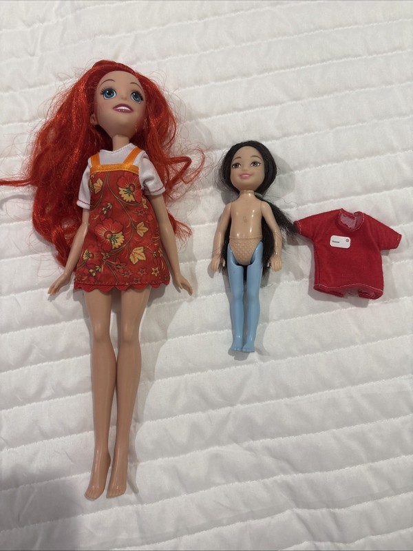 Disney Ariel Hasbro 2015, Barbie Chelsea Blue, Red Target Barbie Skipper Shirt