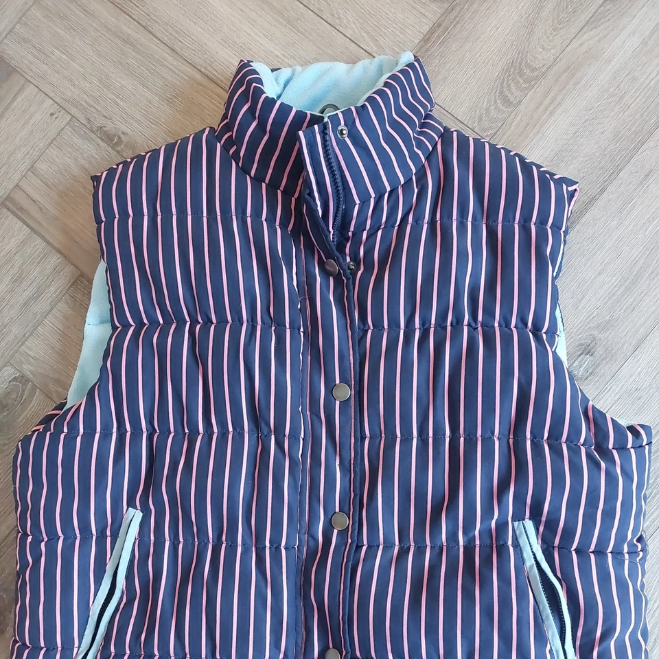 Rydale Puffer Gilet Womens Navy Striped Padded Quilted Equestrian Vest 2XL - Image 2 of 4