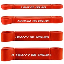Natural Latex Resistance Bands Heavy Duty Workout Exercise Stretch Fitness Ba...