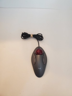 Logitech Trackman Marble T-BC21 USB Wired Trackball Mouse 810-000767 TESTED 