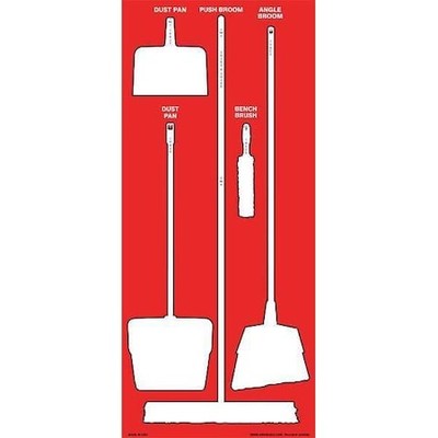 Store-Boards, 68X30 In, White/Red, Ultra Aluma-Lite,  34Gn30