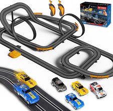 Slot Car Race Track with 4 High-Speed Racing Cars Battery or Electric Race Car