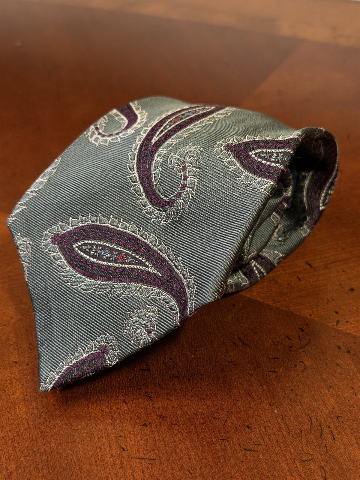 Polo Ralph Lauren Men's Silk Tie Paisley Made In USA