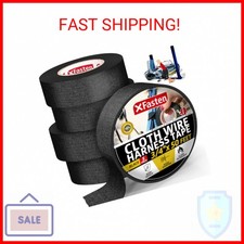 XFasten Wire Harness Tape, 3/4-Inch x 50-Foot 5-Pack , High Temp Wiring Loom Ha