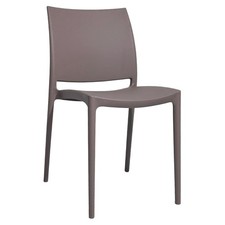 Chaise De Salle À Manger Altea En Plastique Gris Tortora Clair Modèle Comfort