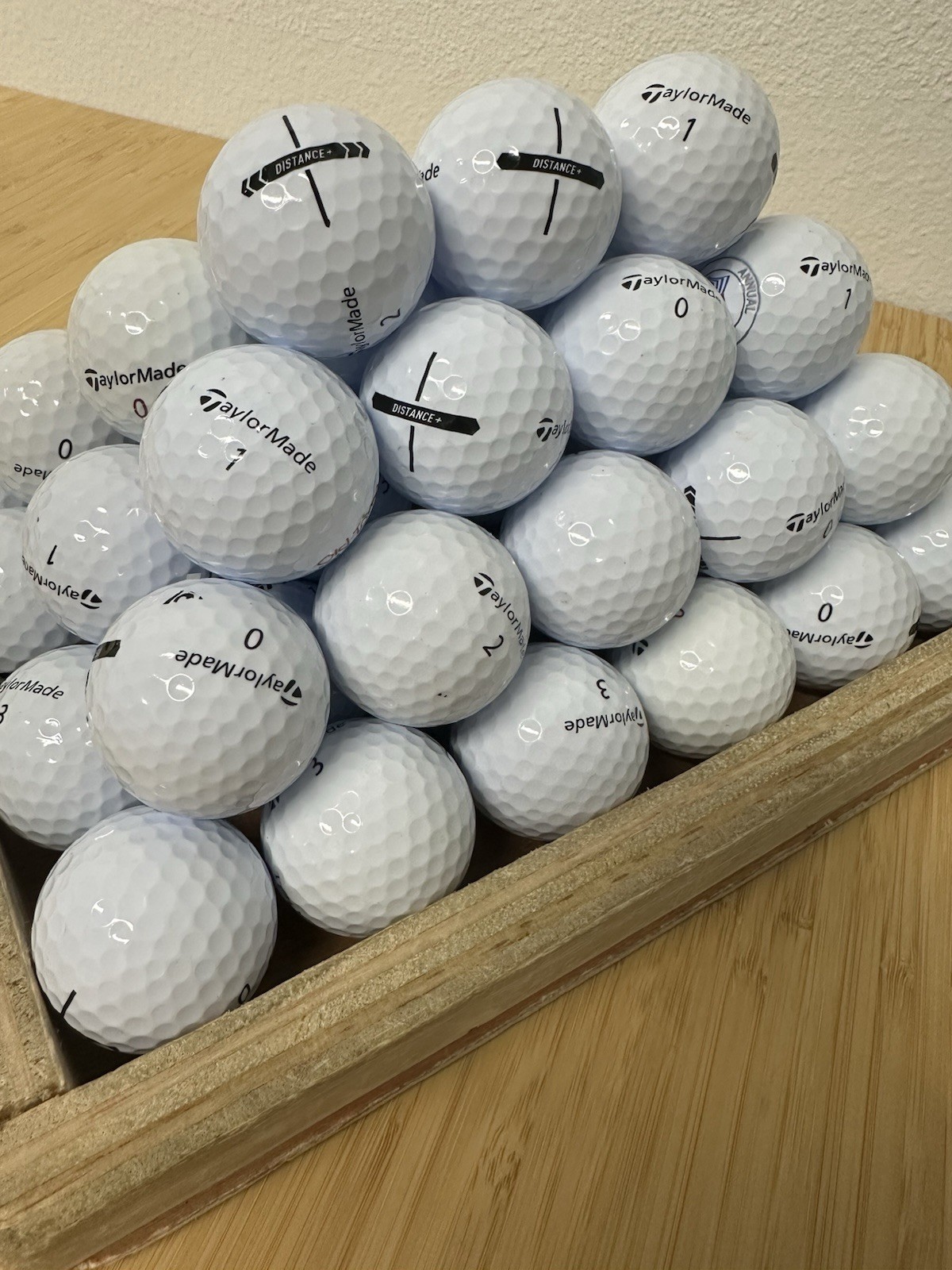 50 TaylorMade Distance Plus Used Golf Balls 5A Mint Condition