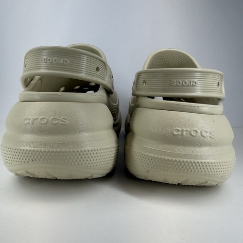 Crocs Classic Crush Platform Clogs Womens Sz 10 Cream Slip On Sandal Sandals - Picture 10 of 16