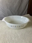 Vintage Fire King Anchor Hocking Atomic Star Oval 1 1/2 Qt. Casserole Dish #433