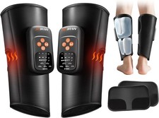 1 Pair Leg Massager Calf Air Compression with Heat for Circulation Pain Relief