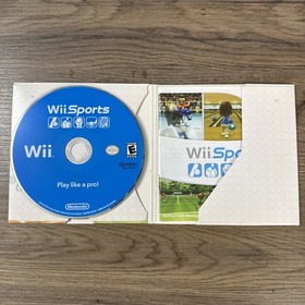 Wii Sports (Nintendo Wii, 2007) Disc, Instruction Booklet, & Cardboard Sleeve 