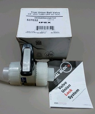 IPEX 537032 3/4'' True Union Ball Valve Dual Block System Italy 