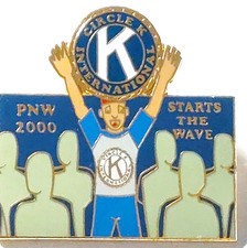 Kiwanis Inter. District PNW(Pacific Northwest) "2000 Starts The Wave" Lapel Pin