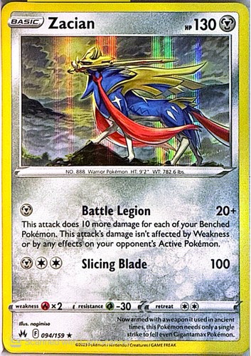 Zacian - Crown Zenith Holo 94/159 Metal Basic  LP-NM
