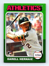 #670 2024 Topps Heritage GREEN { Darell Hernaiz RC Oakland Athletics