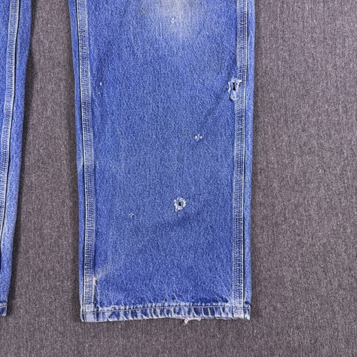 Carhartt Herren blau Dungree Fit lose gerade Arbeit Zimmermann Jeans Größe 34x32 - Bild 2 von 22