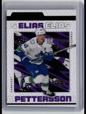 !!RARE!! Elias Pettersson 2023-24 UD Credentials Purple 01/10 #90 Canucks