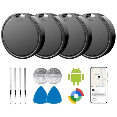 Advanced 4-Pack Air Tags for Android - Waterproof & Shareable Location Tracking