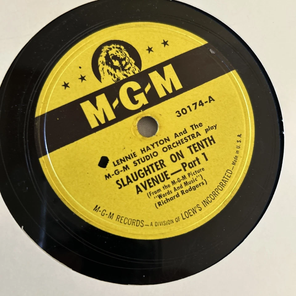 Lennie Hayton Slaughter On Tenth Avenue Part 1 & 2 1949 Shellac 10" 78 RPM - Image 2 of 4