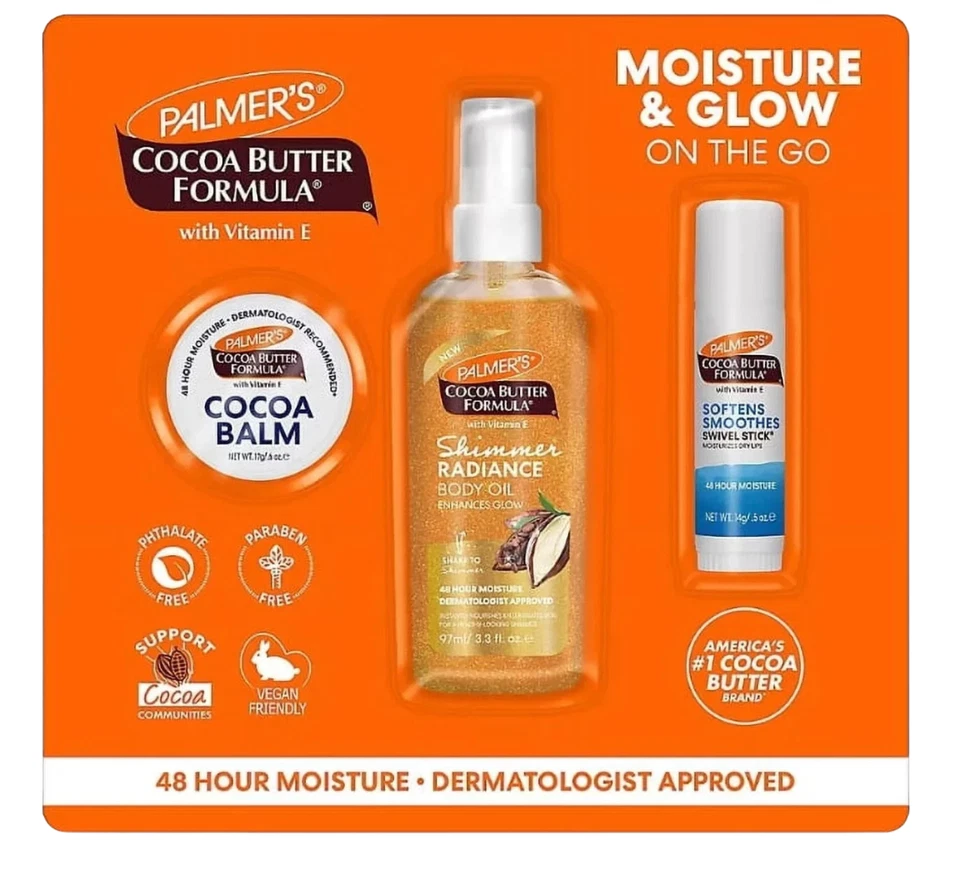 Palmer's Fórmula de Manteca de Cacao con Vitamina E Humedad y Brillo Set 3 Piezas Foto 2 de 4