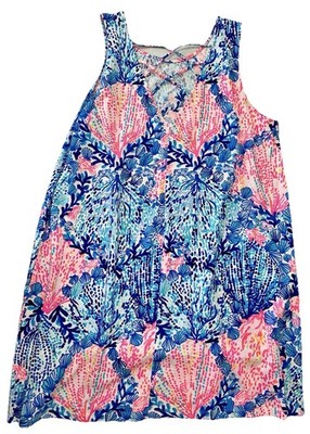 EUC LILLY PULITZER SIZE XXL KRISTEN DRESS AUTHENTIC LET S CHA CHA PATTERN 