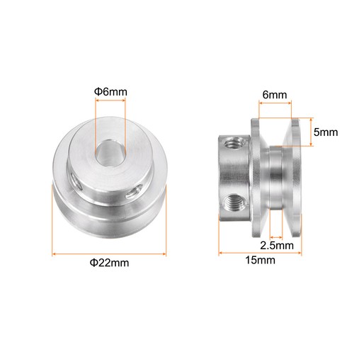 Polea Tipo V De Aleación De Aluminio (diámetro Interior 10mm, Exterior 41mm) - Para Correa Redonda PU 3-5mm, Motor Taladro, Fresadora DIY