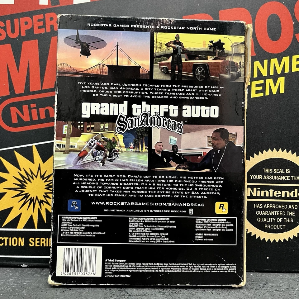 Grand Theft Auto San Andreas GTA PC W.MAP Video Game NO GAME FREE TRACKED POST - Image 2 of 4