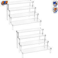Acryl Display StäNder 4-Stufig Transparent 30X25X20Cm 2 StüCk FüR Figuren