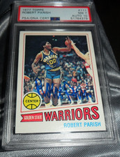 1977 TOPPS #111 ROBERT PARISH RC WARRIOR CELTIC SIGNED HOF PSA 7 DNA GEM MINT 10