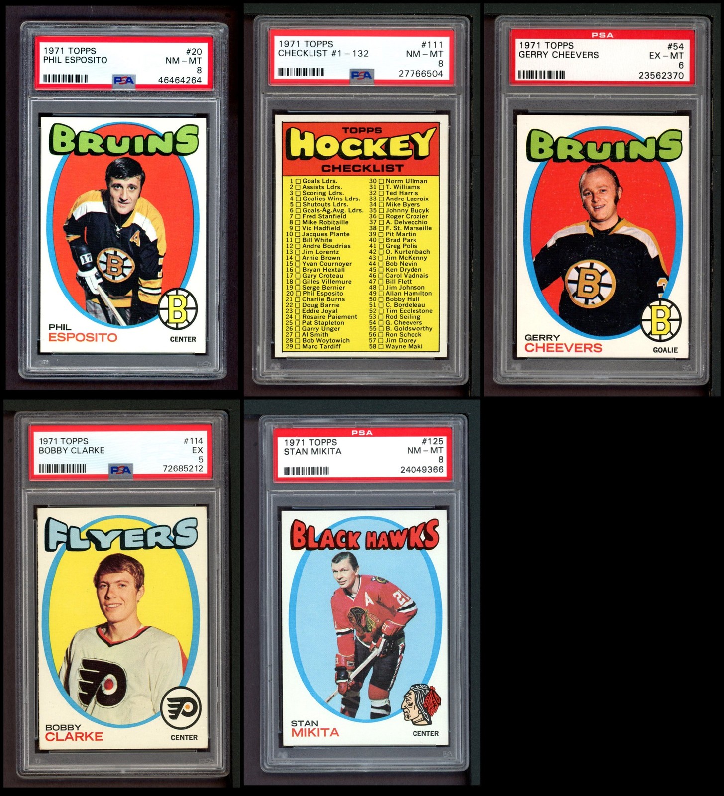 1971-72 Topps Hockey Near Complete Set 6.5 EX/MT+ 125 of 132 Cards