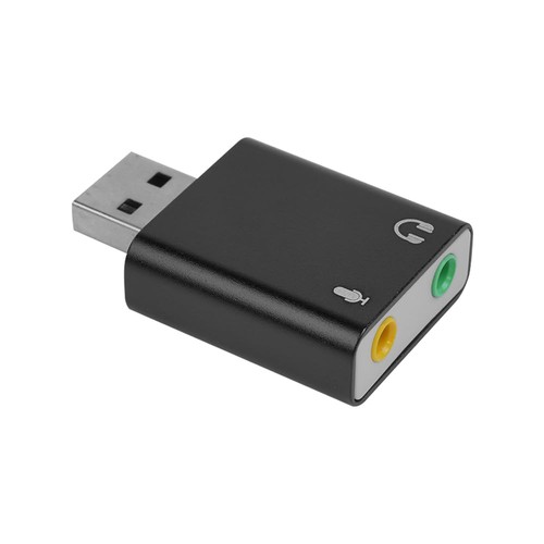 USB auf 3,5 mm Buchse Audio Adapter Computer Externe Soundkarte USB7.1 Soundk... - Bild 1 von 7