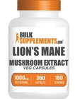 BulkSupplements Lion's Mane Mushroom Extract Capsules- 1000mg per Serving- 360ct