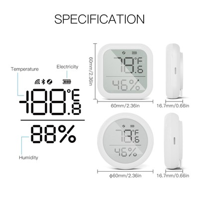 Multifunktion Thermometer Hygrometer-Sensor ABS Digital Home.Accessoires
