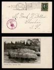 DR WHO 1905 TAUNTON MA MASSACHUSETTS DIGHTON ROCK POSTCARD TO SHUSHAN NY R86132 — photo 1