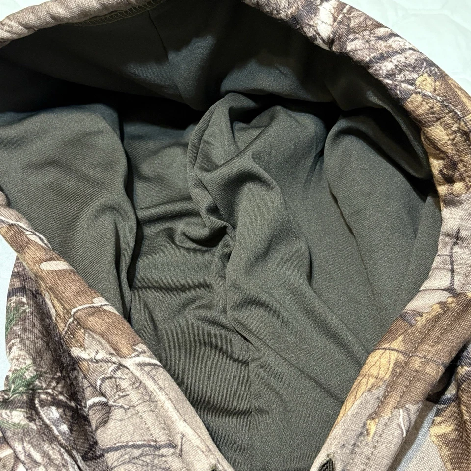 Realtree Men’s Camo Pullover Hunting Hoodie Polyester Fleece w/ Wicking XL 46-48 - Image 4 of 4